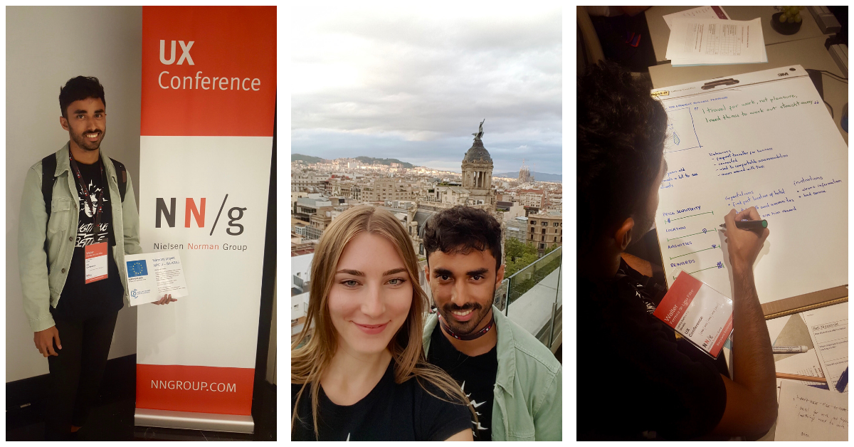 Walter and Kika at the NNg UX conference in Barcelona
